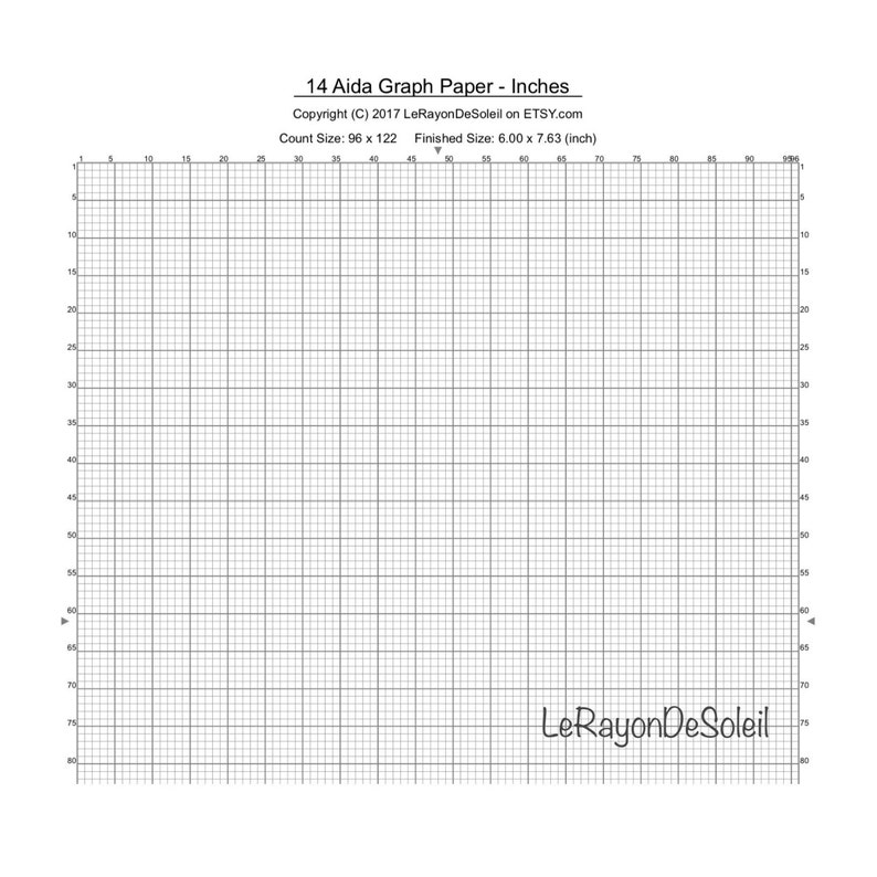 aida 14 cross stitch graph paper grid template etsy free graph paper cross stitch