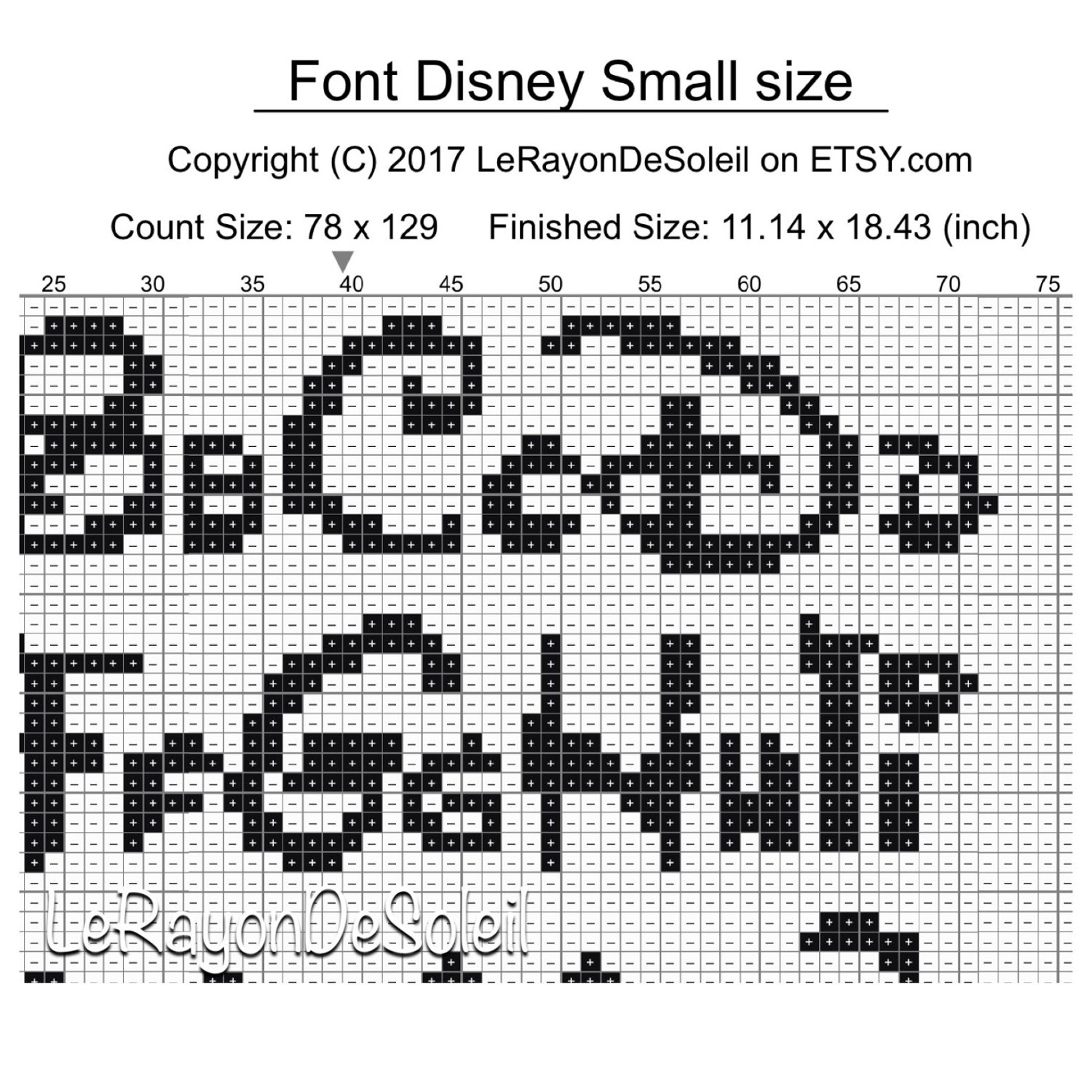 Disney cross stitch alphabet set of 3 alphabets sizes PDF Etsy