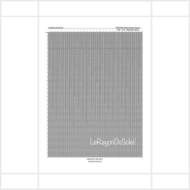 11 0 peyote miyuki delica bead graph paper db 11 0 peyote etsy