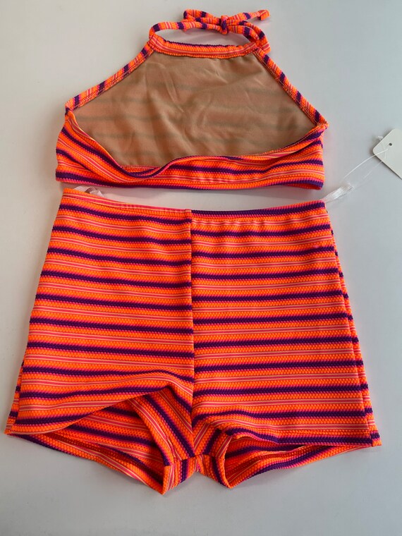 Young Girls Vintage 90s Y2K Retro Striped Bubble … - image 5