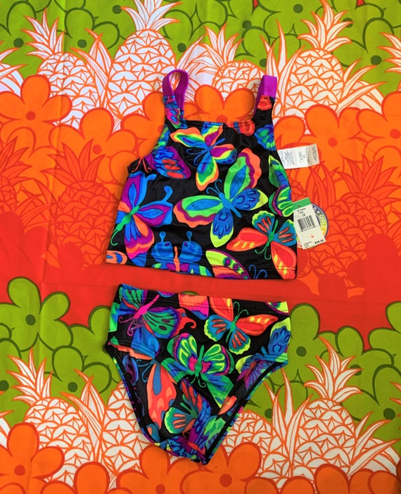 Girls Vintage Deadstock 90s 1990s does 70s Speedo… - image 3