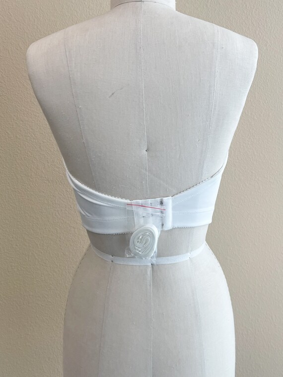 NWT Vintage 90s White 32 34 38 Bustier Bare Low B… - image 8