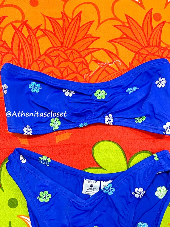 Vintage 90s Vintage Ultra Bright Cobalt Blue & Ne… - image 5