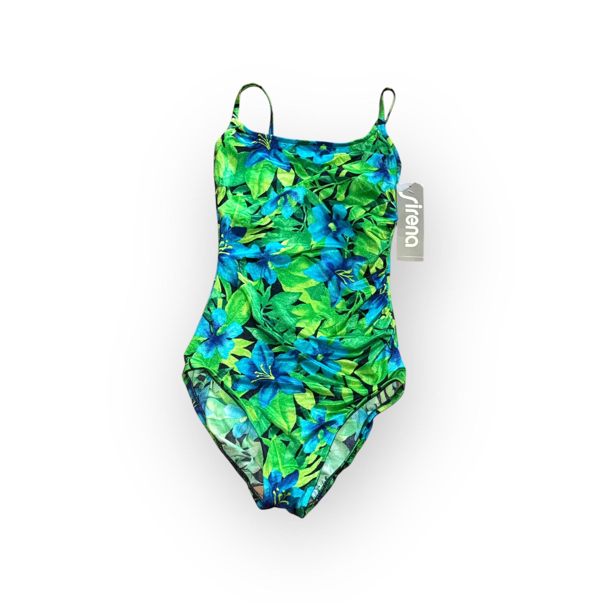 ヴィンテージ デッドストック SIRENA フローラル ライムグリーン