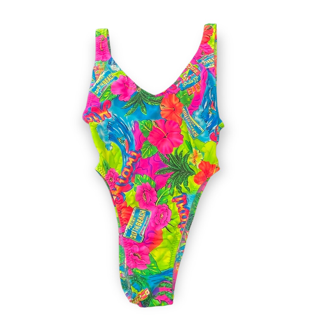 Vintage 90s Rare Deadstock Ritchie Swimwear Miami South Beach Etsy Canada
