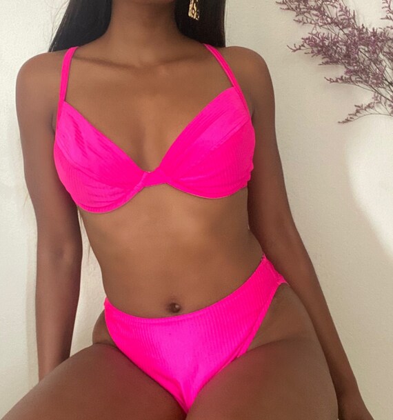 Vintage 90s Catalina Deadstock Hot Pink Underwire