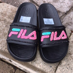 Bling Fila Slides