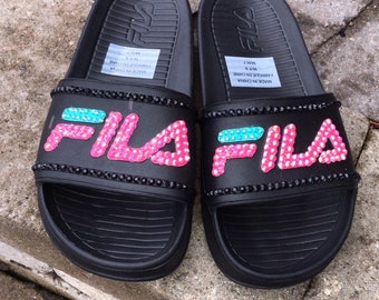 Bling Fila Slides