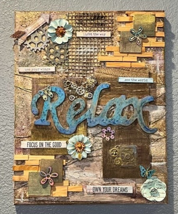 14 x 11 inches Mixed media Art, Collage, Painting, Vintage Aesthetics, Home decor, Wall art, original artwork