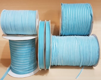 Ruban de velours bleu ciel de luxe 3mm 5mm 7mm 10mm 13mm 16mm 20mm 25mm 1 à 10 mètres