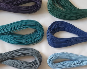 Waxed Cotton Cord 1MM 70 Metres Bundle More Colours