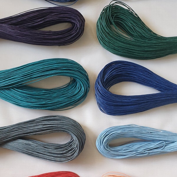 Waxed Cotton Cord 1MM 70 Metres Bundle More Colours