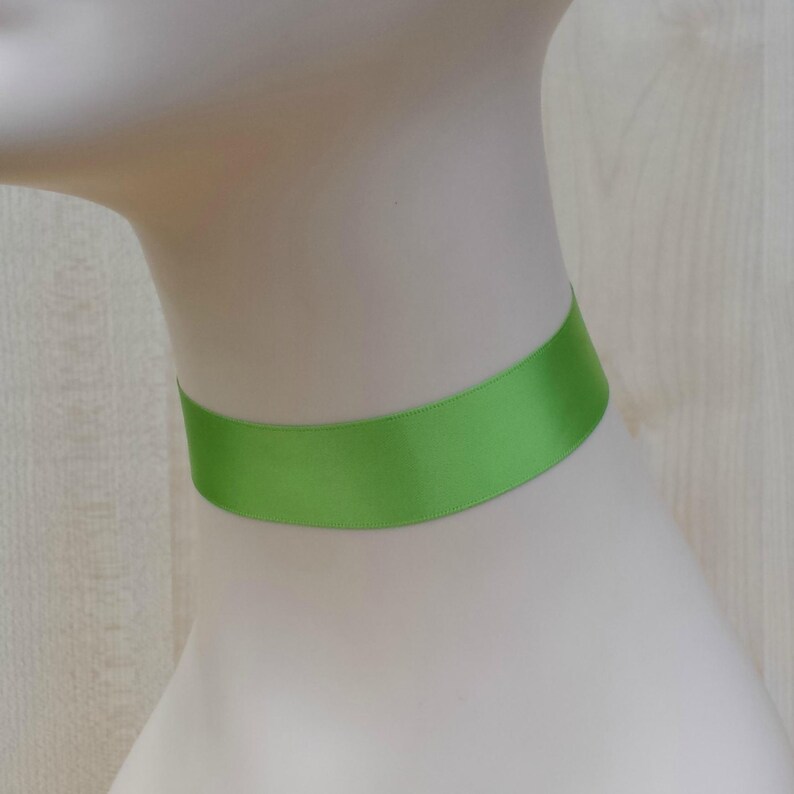 Black Premium Classic Double Sided Plain Satin Choker 25mm Width Choice Of 4 Other Colours Too!!