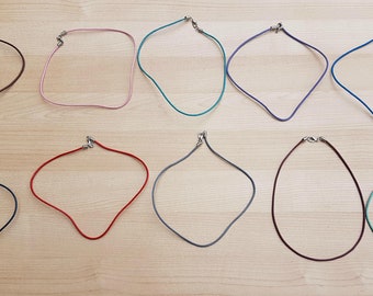 Cool cute leather choker necklace with gorgeous colour selection Stainless Steen Findings