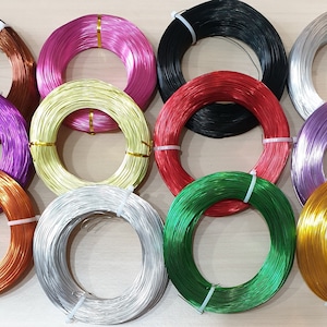 Filo artigianale in alluminio 0,8 mm per gioielli, gioielli, arti, artigianato, progetti - 5 metri, 10 metri, 20 metri
