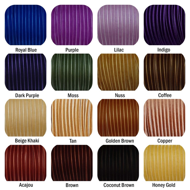 Luxury Velvet Ribbon 10mm (3/8 Inch) Choice of 66 Colours - Etsy