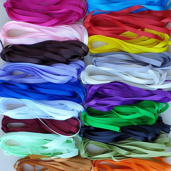 Ruban grosgrain de 10 mm (3/8 pouce) 1 mètre 3 mètres 5 mètres ou 10 mètres de longueur coupée choix de belles couleurs