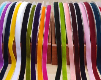 Luxury Velvet Ribbon 16mm Width (5/8 Inch) Choice of 39 Colours 1 Metre, 2 Metres or 3 Metres Cut Length