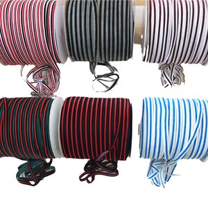 Ruban de velours rayé 10mm Largeur Variété de choix de couleurs