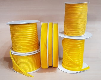 Golden Yellow Luxury Velvet Ribbon 3mm 7mm 10mm 16mm 20mm 25mm 1 Metre to 10 Metres