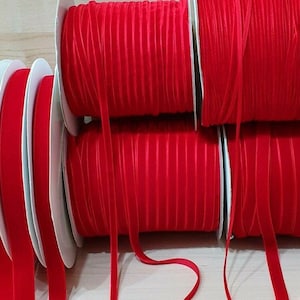 Luxury Red Velvet Ribbon Choice of 3mm, 5mm, 7mm, 10mm, 13mm, 16mm, 20mm, 25mm, 38mm, 50mm