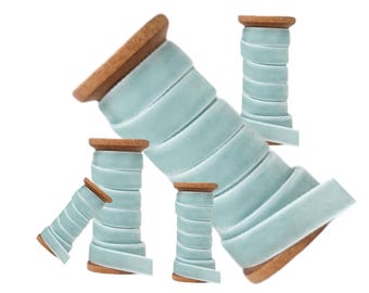 Shadow Blue Luxury Velvet Ribbon 7mm 10mm 38mm 1 to 10 metres