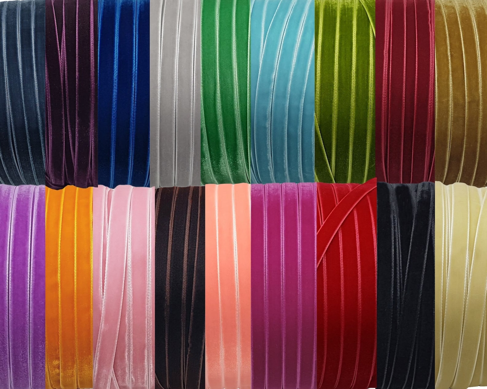 Luxury Velvet Ribbon 10mm (3/8 Inch) Choice of 66 Colours - Etsy