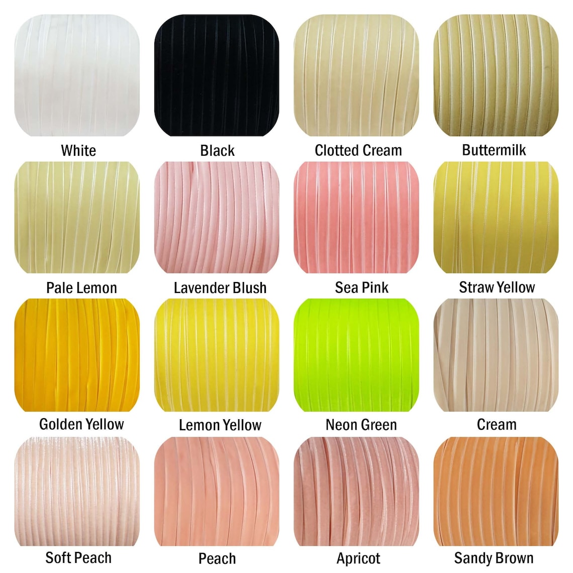 Luxury Velvet Ribbon 10mm 3/8 Inch Choice of 66 Colours - Etsy