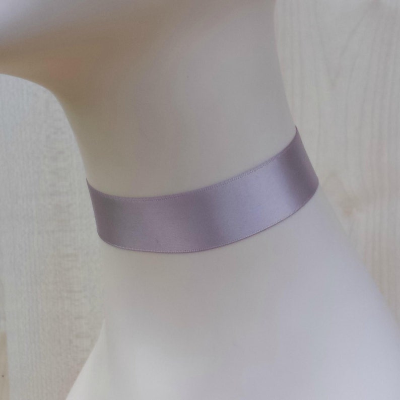 Black Premium Classic Double Sided Plain Satin Choker 25mm Width Choice Of 4 Other Colours Too!!