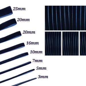 Marineblaues Samtband Premium Qualität 3mm 5mm 7mm 10mm 13mm 20mm 25mm 38mm 50mm