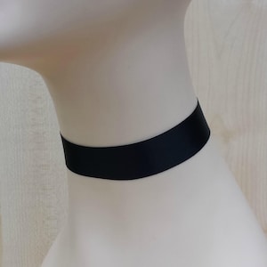 Satin Choker Premium Classic Double-Sided Choker 25mm Width Stainless Steel Findings Choice Colours