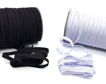 Elastic Cord Flat Elastic 3mm Premium Quality By Metre For Sewing Dressmaking Waistbands Masks Cuffs Trousers