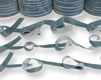 Fita de veludo azul antigo de luxo, 5 mm, 7 mm, 10 mm, 13 mm, 16 mm, 20 mm, 25 mm, 38 mm, de 1 a 10 metros.