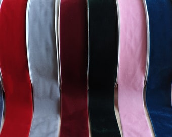 50mm Width Premium Velvet Ribbon 12 Colour Choices
