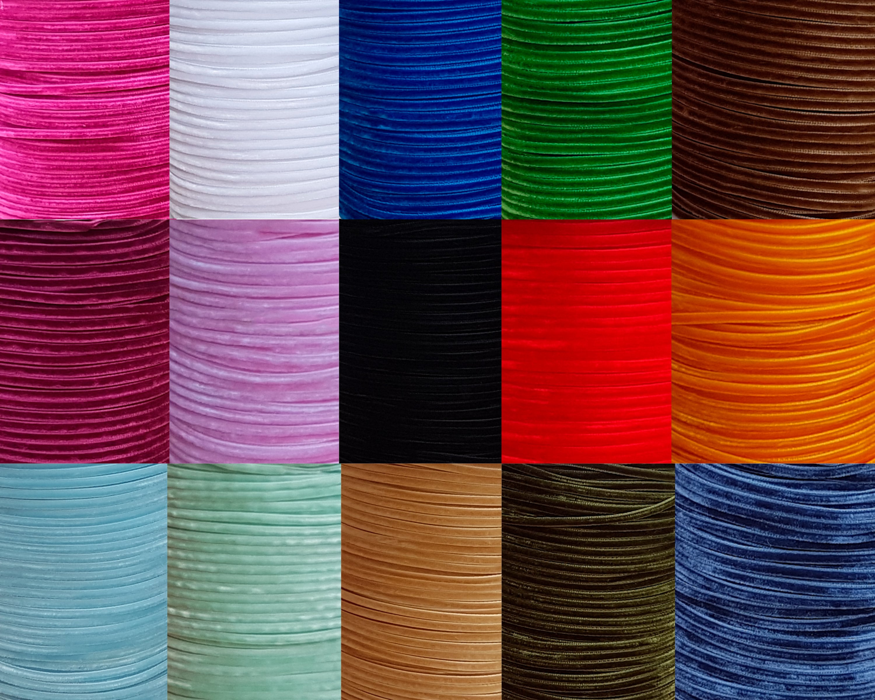 Luxury Velvet Ribbon 3mm 1/8 Inch 46 Colours Etsy