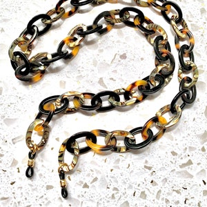 Limited Edition Italian Acetate Glasses Chain Tortoise Shell Color Palette | Sunglass Holder | Made in NYC