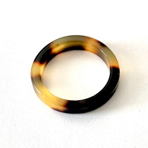 Tortoise Shell Ring Handmade in NYC From Italian Cellulose Acetate