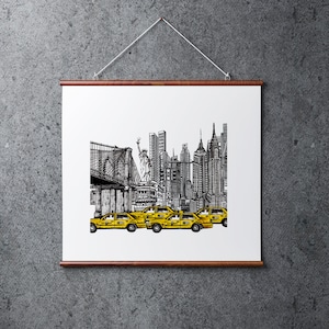 New York Giclee Print- Square 10x10&quot;