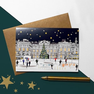 Somerset House Ice Rink- London Landmarks Christmas Card