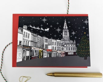 Stoke Newington Illustrated Christmas Cards- Local London Holiday Cards- Individual or Packs