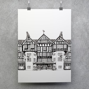 Liberty of London A3|A4|A5 Giclee Fine Art Print- UK Free Shipping