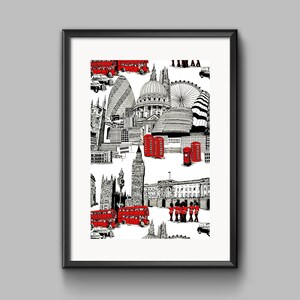 London Skyline Screen Print. 40x50 CM Art Print
