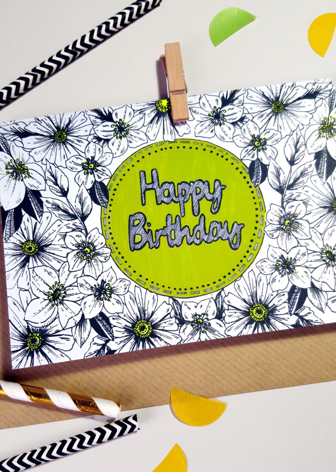 Fine Art Flower Blank Birthday Card - For Mum, Sister, Friend, Aunt - Includes Envelope & Free Postage
