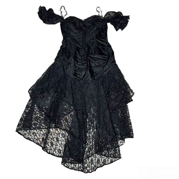 LEGENDS By Judy Berger Black Lace Dress Goth 80s … - image 3