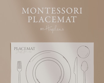 Montessori Printable Placemat: Toddler Table Setting (Digital Download)
