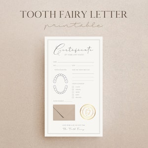 Tooth Fairy Letter - Printable