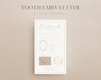 Tooth Fairy Letter - Printable