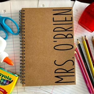 Teacher Notebook | Personalized Sketch book | Back to School | Personalised Teacher Gift | Custom Teacher Gift | Teacher Appreciation