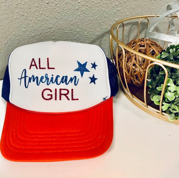 Red White and Blue Trucker Hat | 4th of July | Memorial Day  display picture 3