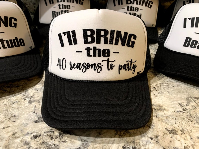Funky Junque Bridal Snapback Trucker Hat - "I'll Bring The Vodka" White/Purple Bachelorette Party Hat